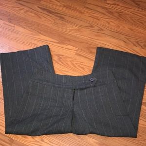 Grey stripped dress capris, size small